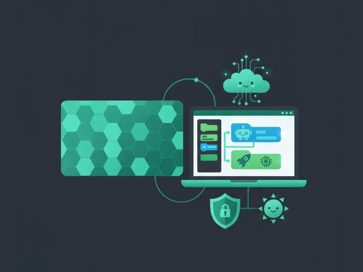 AI coding for kids — How KidsCode Gift Makes AI Coding Safe and Fun (illustration)
