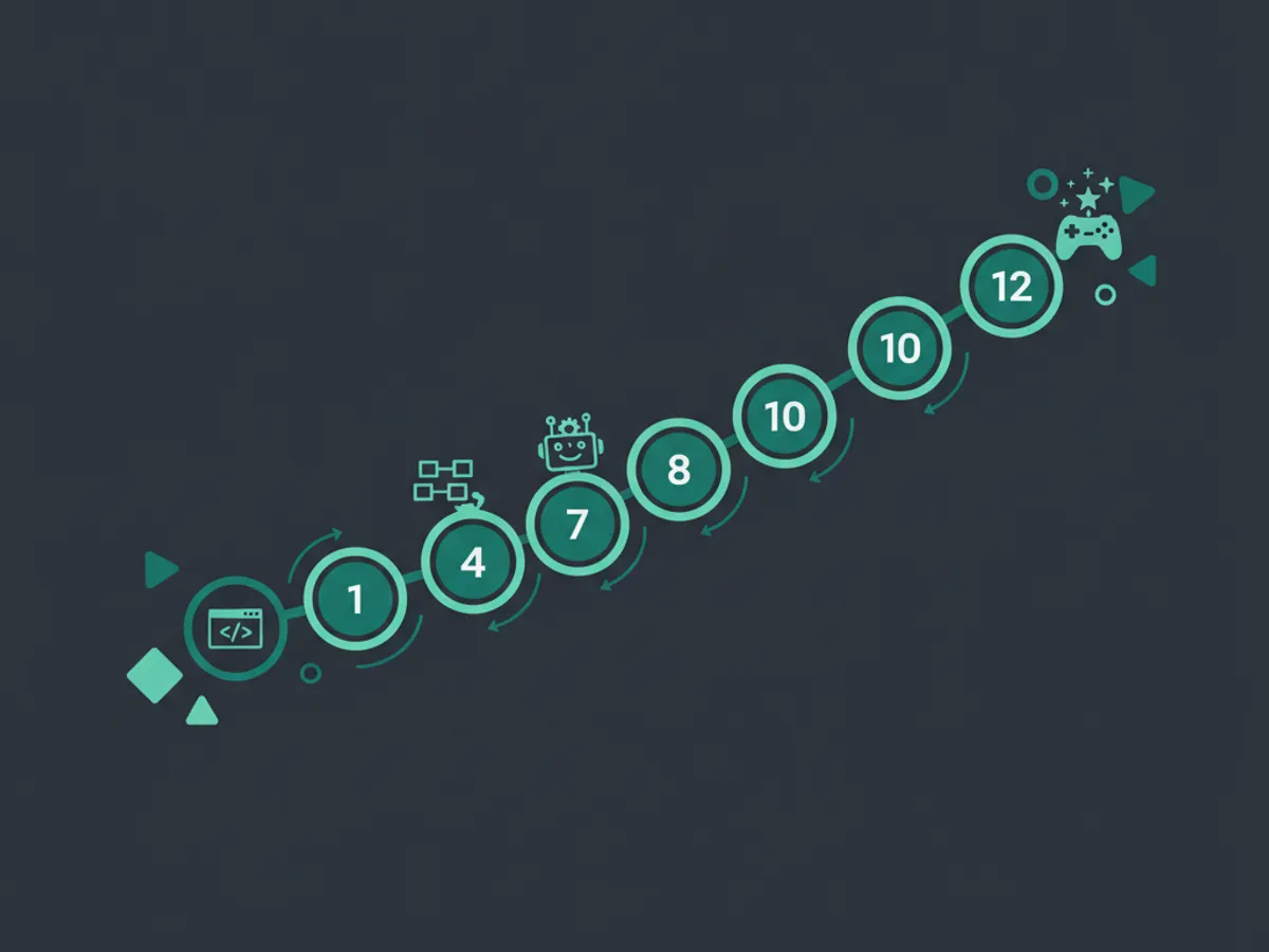 coding for 10 year olds — A 12-Week Plan: From First Webpage to First Game (illustration)