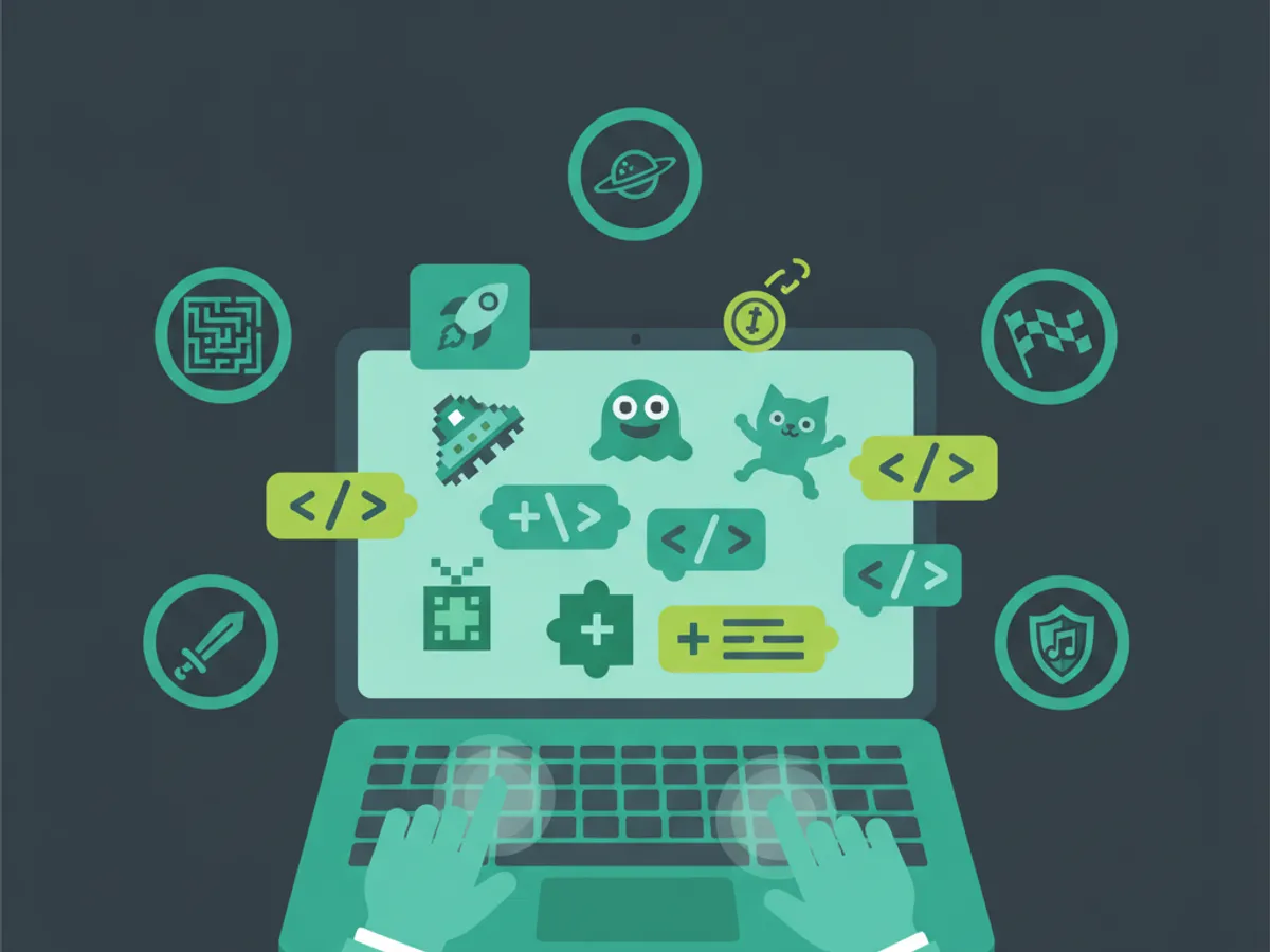 coding for 11 year olds — 5 Intermediate Scratch Game Ideas for 11-Year-Olds (illustration)