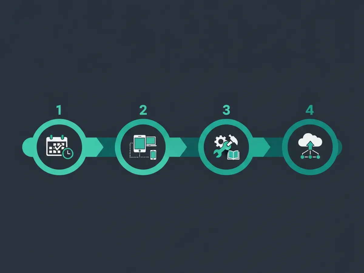 how to start a coding club — Schedule, Devices, and Tools (illustration)