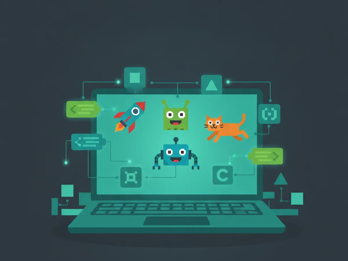 JavaScript for kids — What Kids Can Build with JavaScript (illustration)