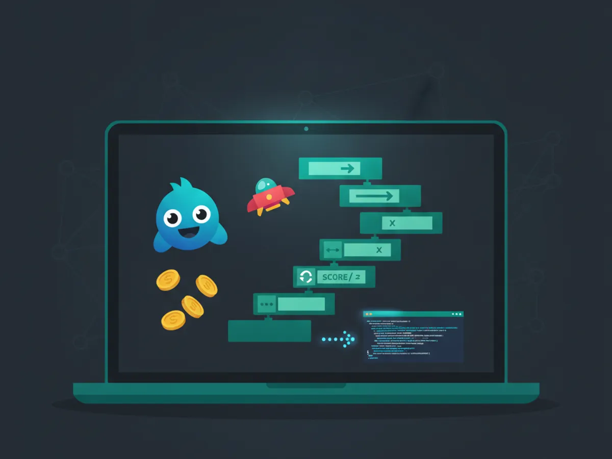 Scratch vs real coding — The Best Path from Scratch to Real Coding (illustration)