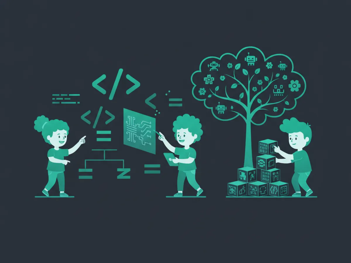 tech gifts for 10 year olds — AI Coding Tools for 10-Year-Olds (illustration)