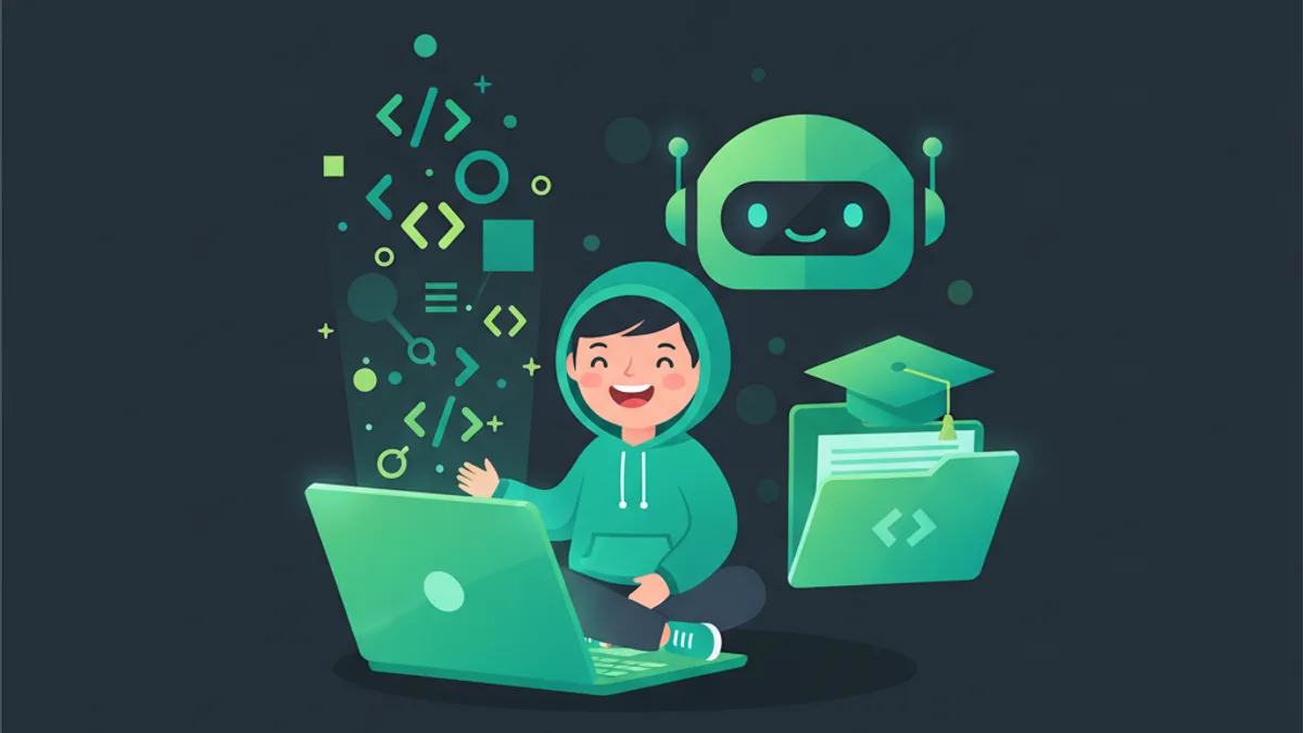 AI tutor for kids — AI Tutor vs Human Tutor for Kids Coding A 2026 Effectiveness Comparison (KidsCode Gift blog hero illustration)