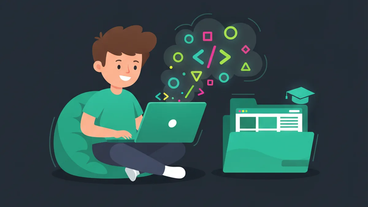 build websites for kids — How Kids Can Build Real Websites with AI in 2026 (KidsCode Gift blog hero illustration)
