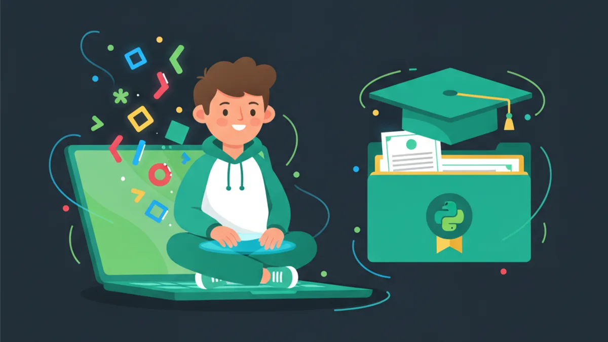 Python for kids — Python for Kids A Beginner's Guide to the World's Most Popular Language (KidsCode Gift blog hero illustration)